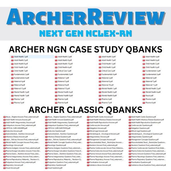Next Generation NCLEX Question Bank - UWorld NCLEX-RN & Archer Review NCLEX-RN