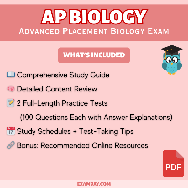 AP Biology Study Guide 2025β2026: Advanced Placement Biology Exam Prep with Detailed Content Review, Exam Strategies and Two Practice Tests
