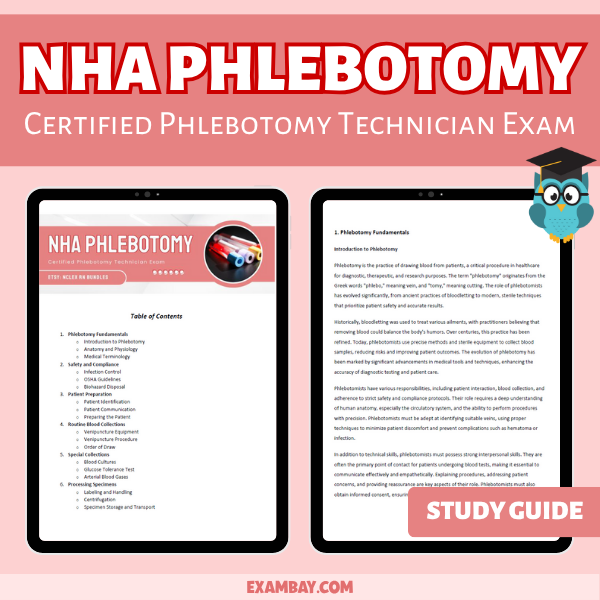 Certified Phlebotomy Technician Exam Bundle 2025-2026 - Exam Review