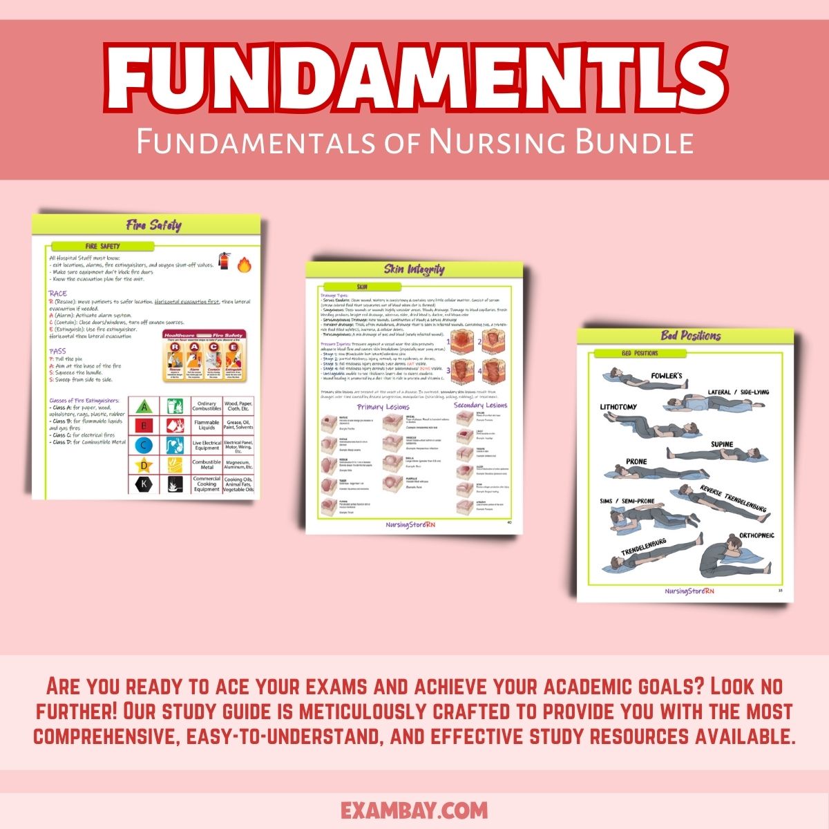 Nursing Fundamentals Bundle for Nursing School 2025-2026 | Fundamentals of Nursing Study Guide