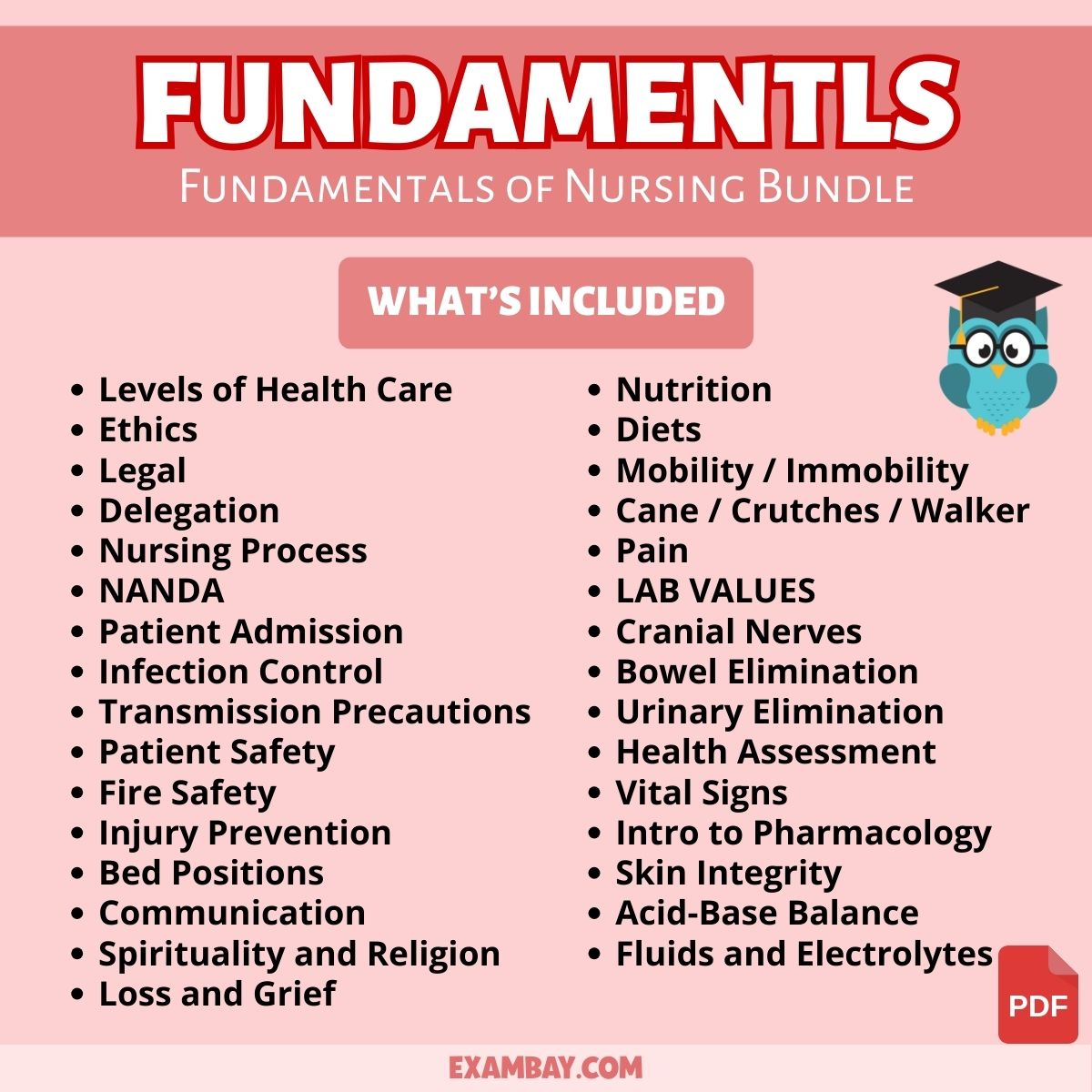 Nursing Fundamentals Bundle for Nursing School 2025-2026 | Fundamentals of Nursing Study Guide