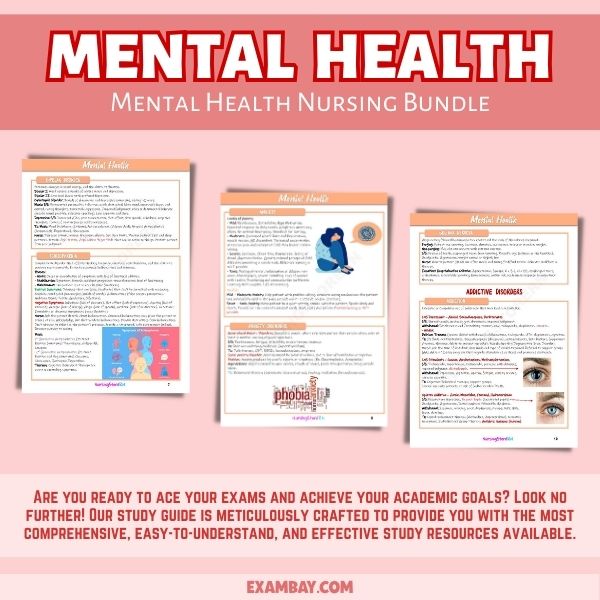 Mental Health Nursing Bundle for Nursing School 2025-2026 | Mental Health Nursing Study Guide