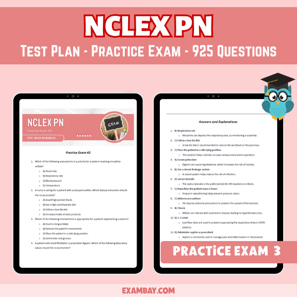NCLEX PN Test Plan - Practice Exam - 925 Questions - 2025-2026 | Instant Download - PDF