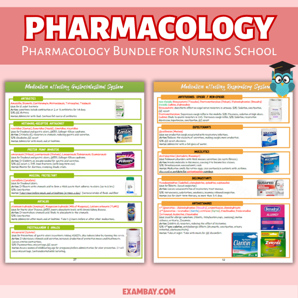 Pharmacology Bundle for Nursing School and NG NCLEX - 400+ Medication