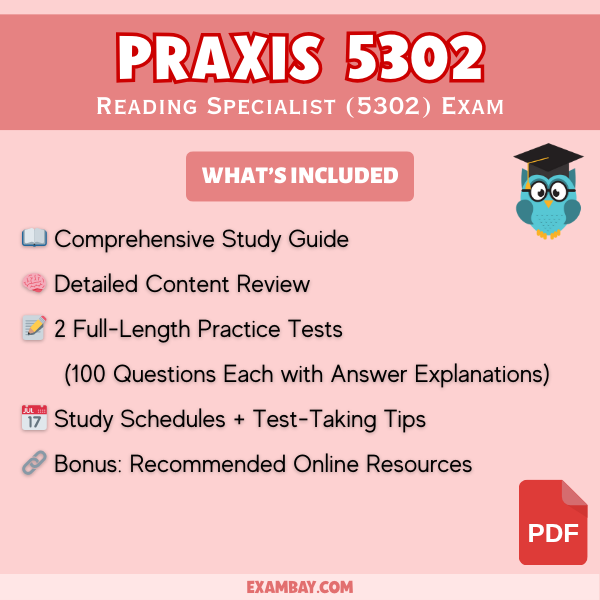 Praxis Reading Specialist 5302 Study Guide 2025-2026: Reading Instruction, Phonics, Vocabulary, Leadership Roles & Full-Length Practice Tests