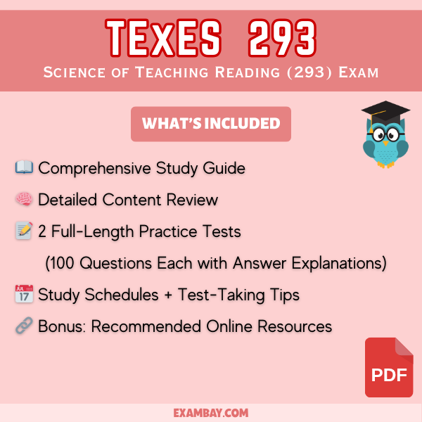 TExES Science of Teaching Reading 293 Study Guide 2025-2026: Detailed Content Review, Test-Taking Strategies and Full-Length Practice Tests