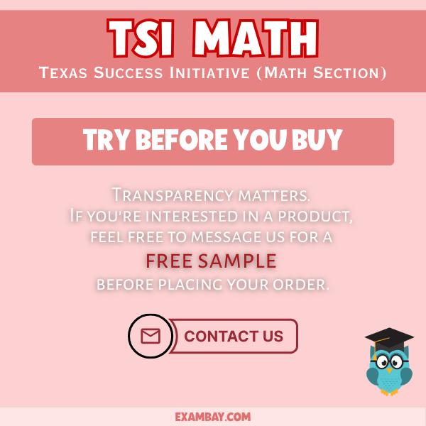 TSI Math Prep Study Guide for 2025-2026: In-Depth Content Review, Practice Test & Exam Strategies for TSI Mathematics College Readiness Test