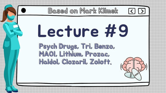 Mark Klimek NCLEX Review: Psych Drugs, Tri, Benzo, MAOI, Lithium, Prozac, Haldol, Clozaril, Zoloft