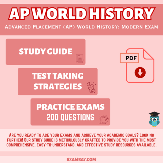 AP World History Exam Study Guide 2025–2026: Advanced Placement World History Exam with Detailed Review, Exam Strategies & 2 Practice Tests