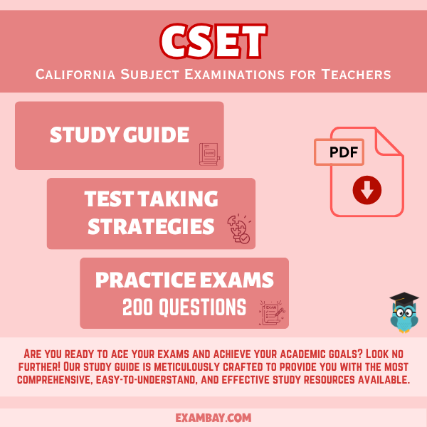 CSET Exam Study Guide 2025-2026: In-Depth Content Review, Practice Tests & Exam Strategies for California Subject Examinations for Teachers