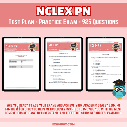 NCLEX PN Test Plan - Practice Exam - 925 Questions - 2025-2026 | Instant Download - PDF