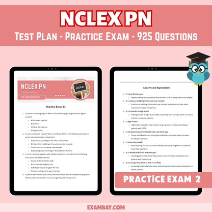 NCLEX PN Test Plan - Practice Exam - 925 Questions - 2025-2026 | Instant Download - PDF