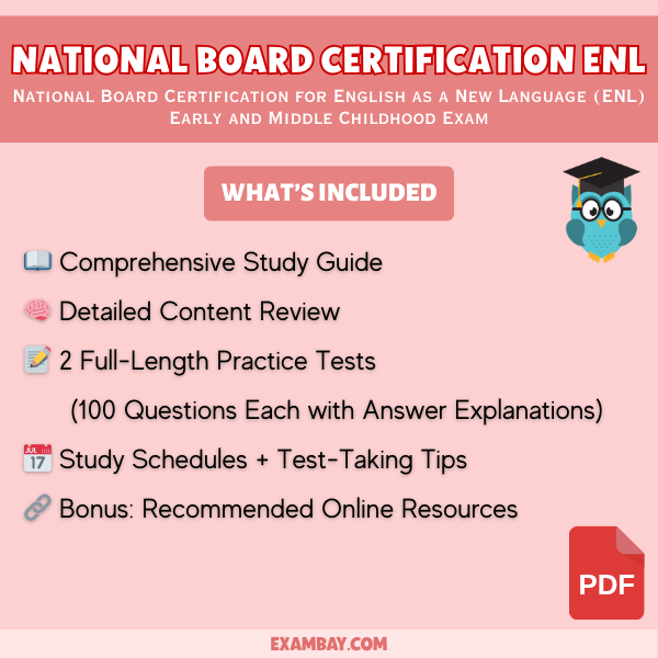 National Board Certification English as a New Language Study Guide 2025-2026: NBPTS ENL Prep