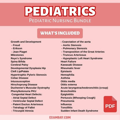 Pediatric Nursing Bundle for Nursing School 2025-2026 - Pediatric Nursing Study Guide