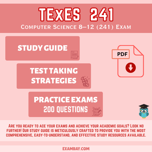 TExES Computer Science 8–12 (241) Study Guide 2025–2026: Teacher Certification Exam Prep with Detailed Content Review and Two Practice Tests